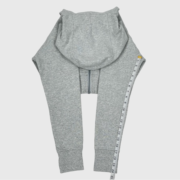 NWT Lululemon Scuba Full-Zip Cropped Hoodie In Heathered Grey - Picture 9 of 11